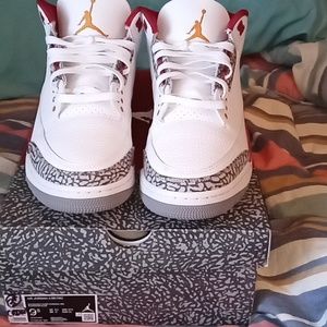Jordan 3 Cardinal red worn 2x all og everything prestine condition 🔥🔥🔥